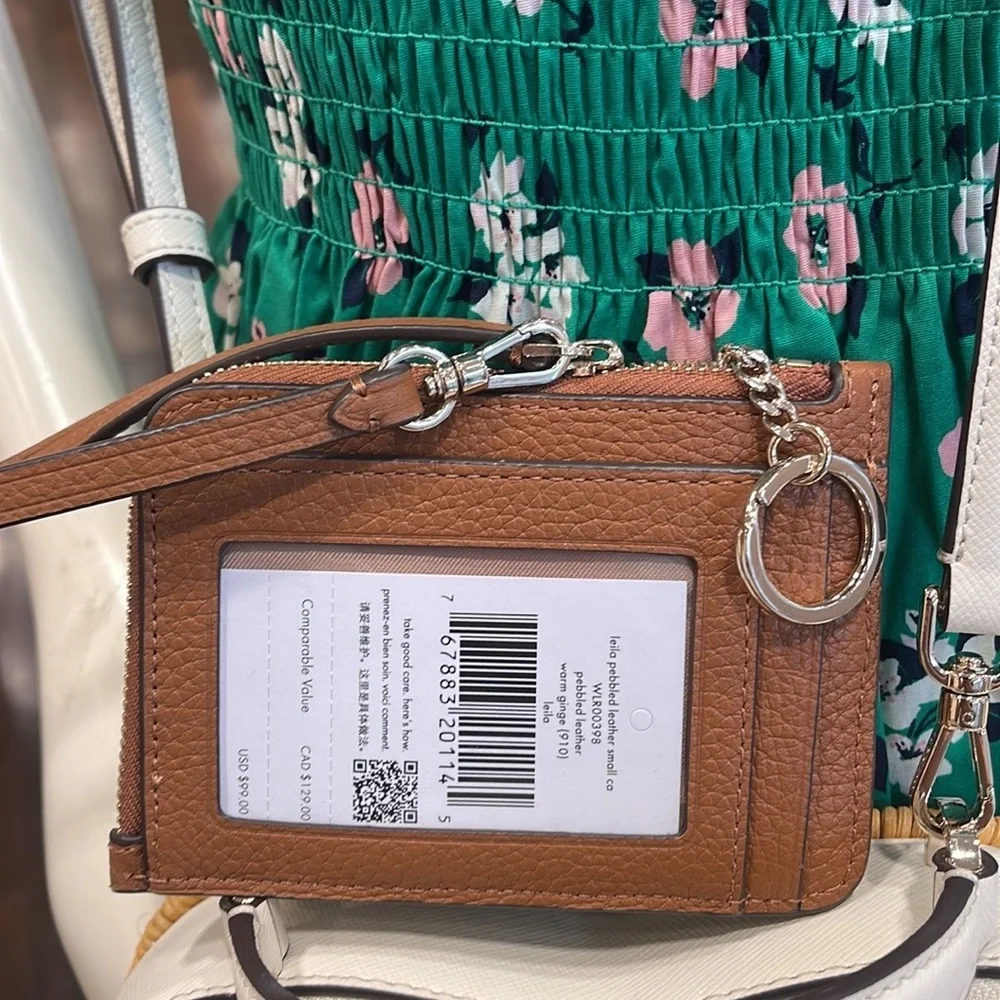Kate Spade Leila Small Card Holder Wristlet WARM GINGERBREAD